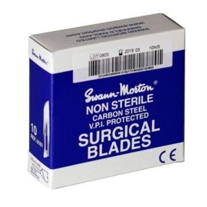 Swann Morton Scalpel Blades, Carbon Steel, Non Sterilized, Blue Box